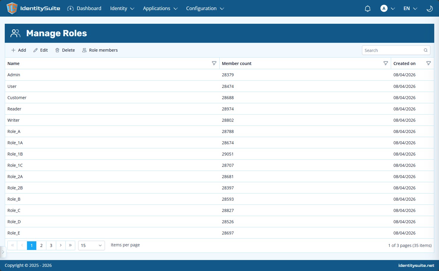 Manage roles