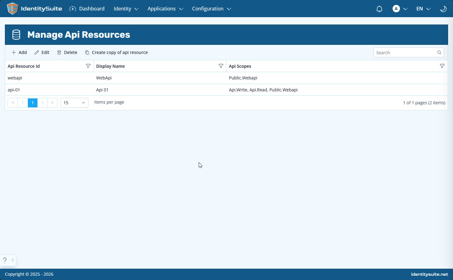 Manage resources