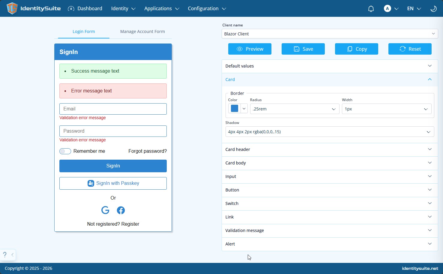 Theme builder