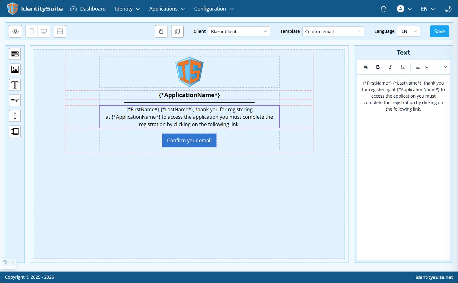 Template builder