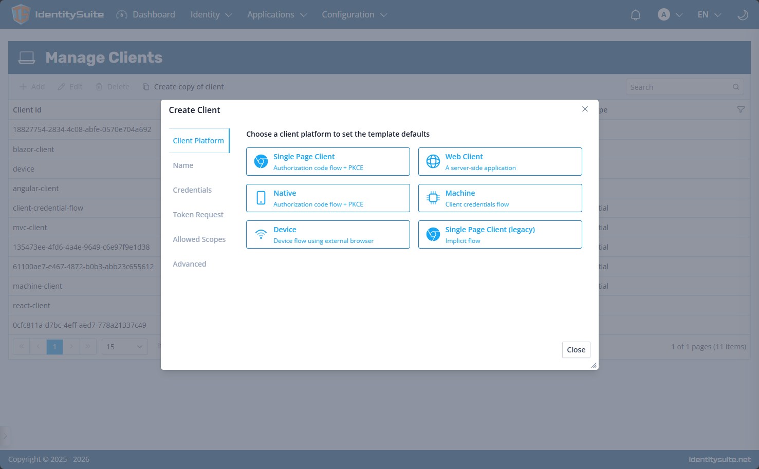 Create application